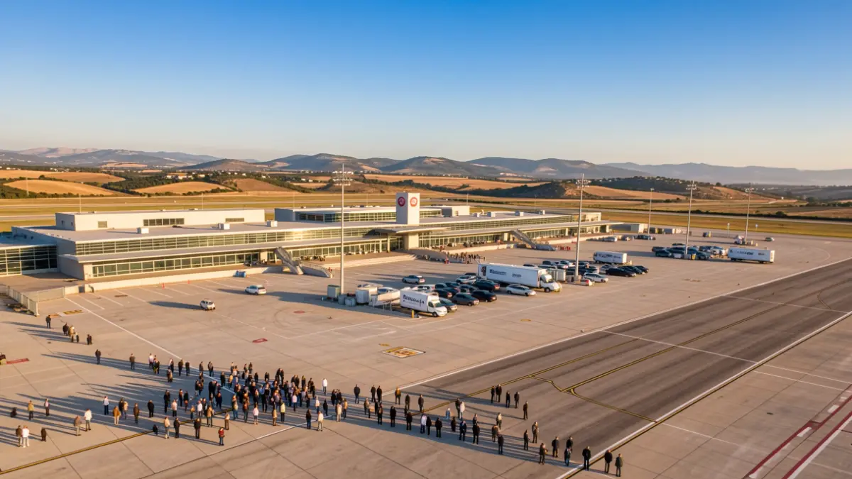 Aerial view of Reus Airport.