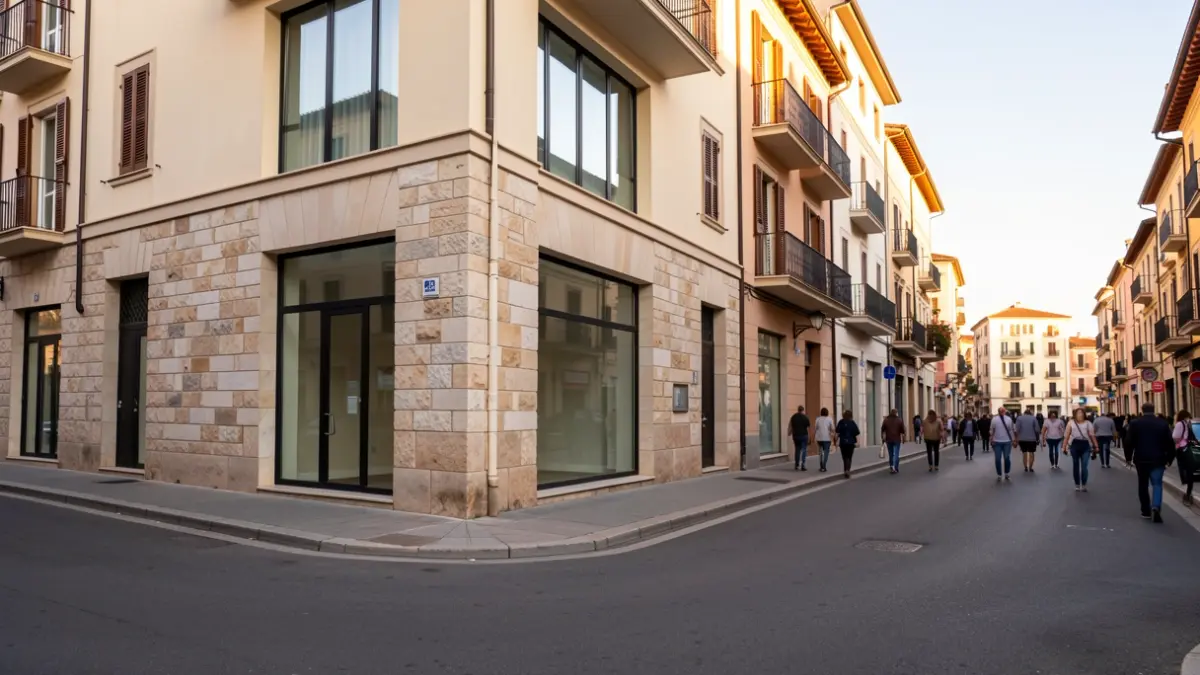 Local comercial buit a l'avinguda de Francesc Macià de Sabadell.
