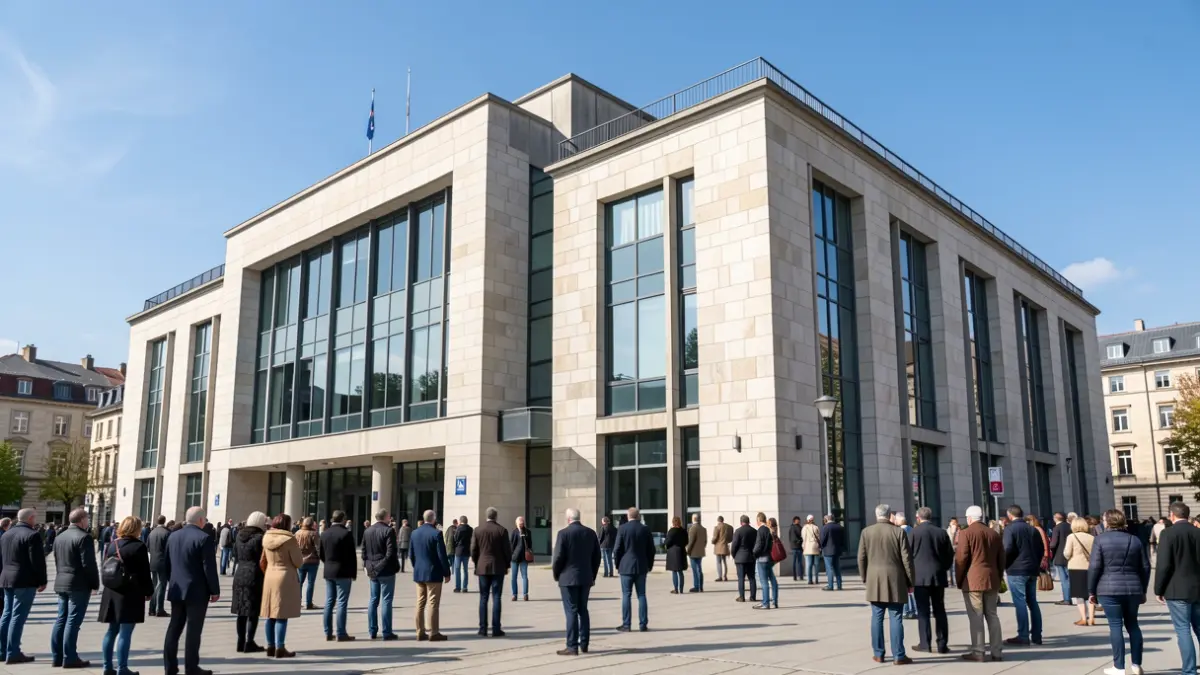 Generic image of a modern courthouse building.