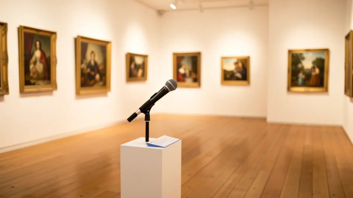 Interior of the Carmen Thyssen Space during the presentation of the new exhibition.