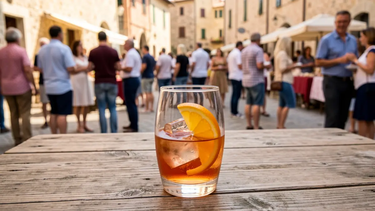 Tast de vermut popular a la plaça de l'Oli de Valls.