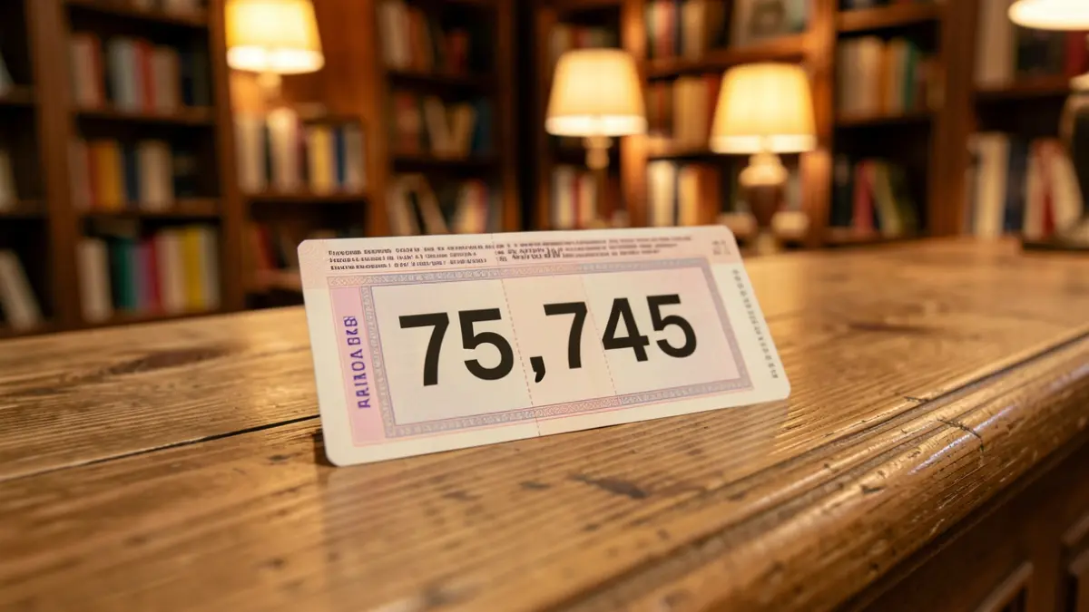 Boleto de lotería premiado en una librería de Tarragona.