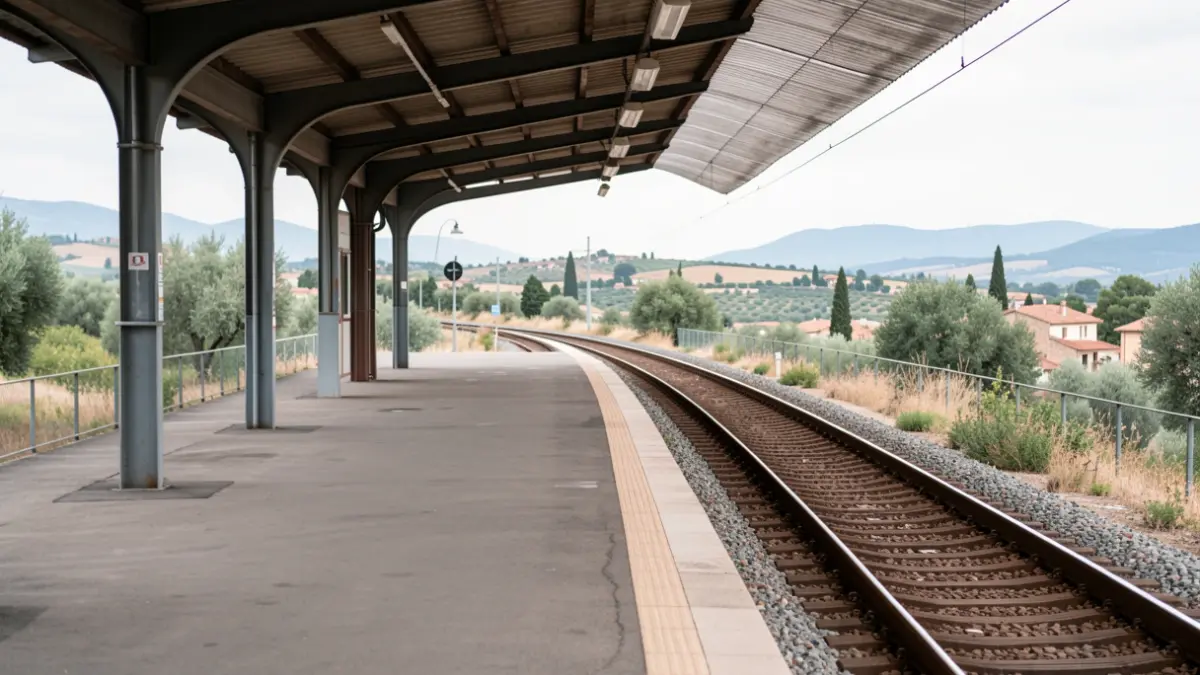 Generic image of an empty train station.