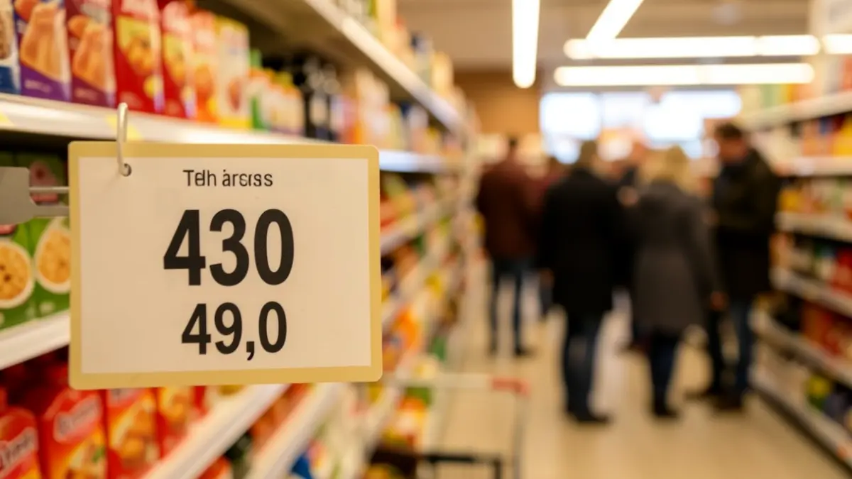 Generic image of a price increasing in a supermarket.
