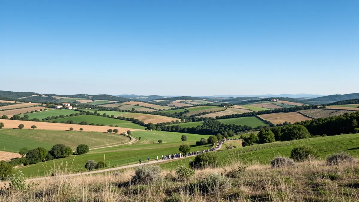 Imatge genèrica de paisatge natural de Lleida amb turons i cel blau.