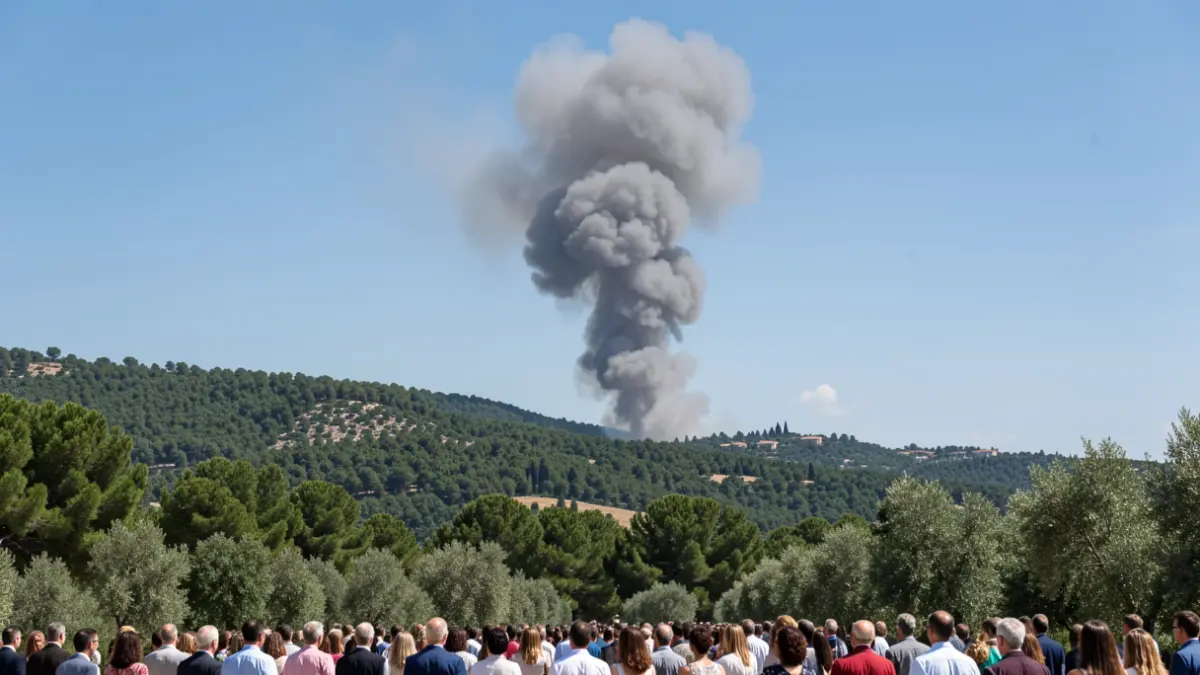 Generic image of forest smoke over a forest.