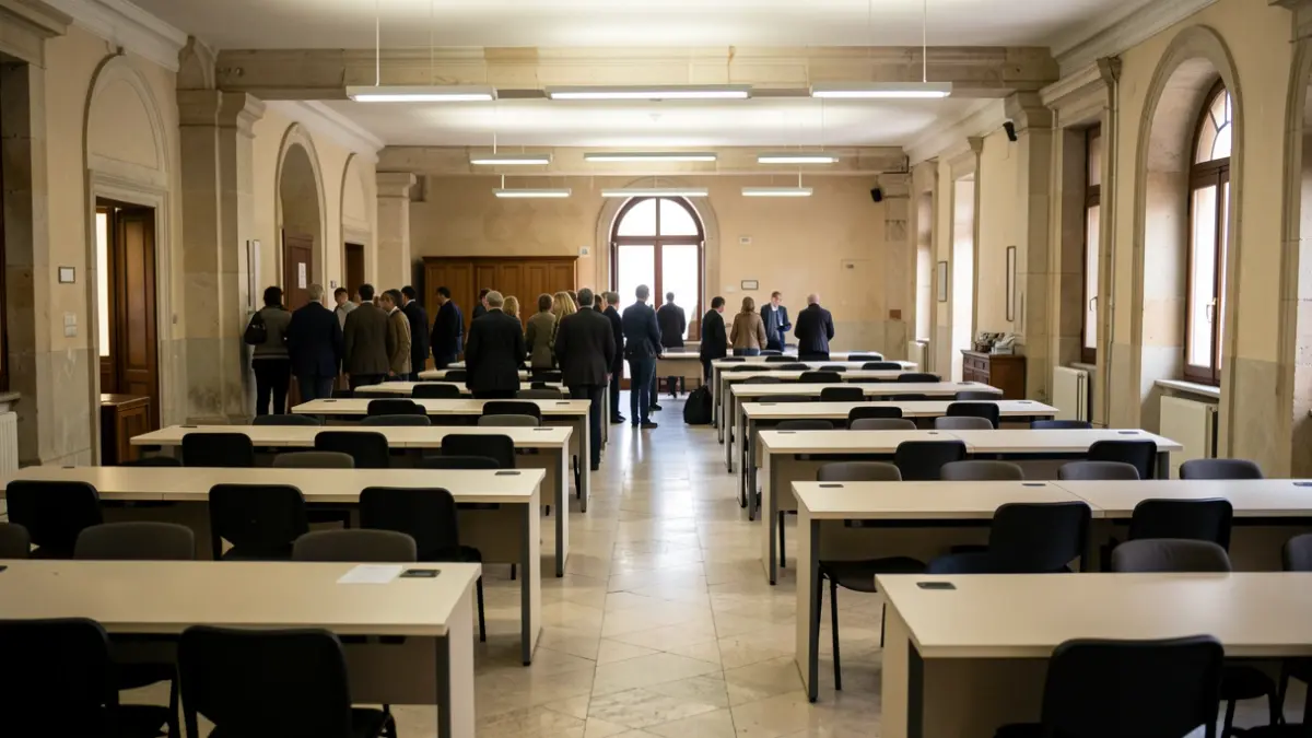 Empty office of the General State Administration in Tarragona.