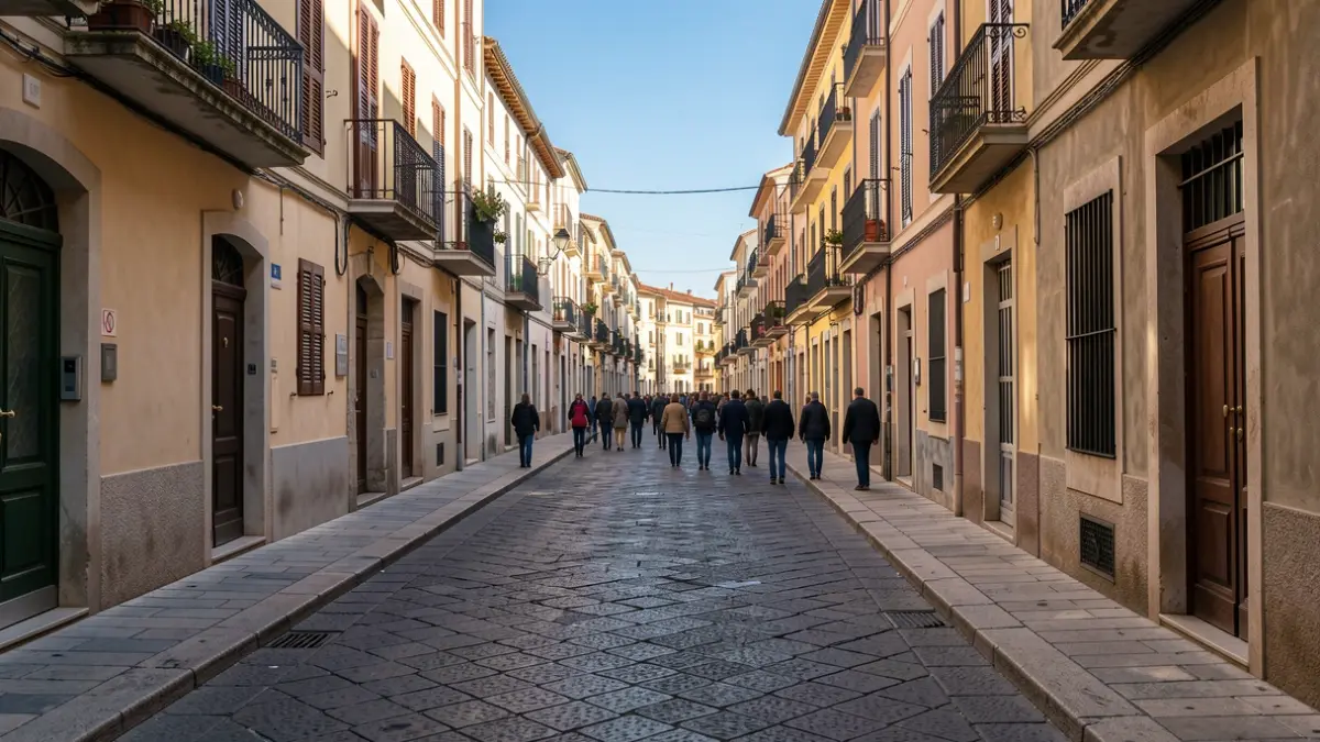 Generic image of a residential street in a Mediterranean city.