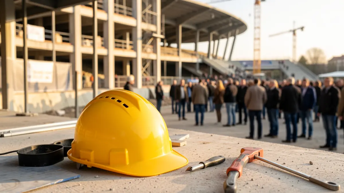 Imagen genérica de obras en un estadio.