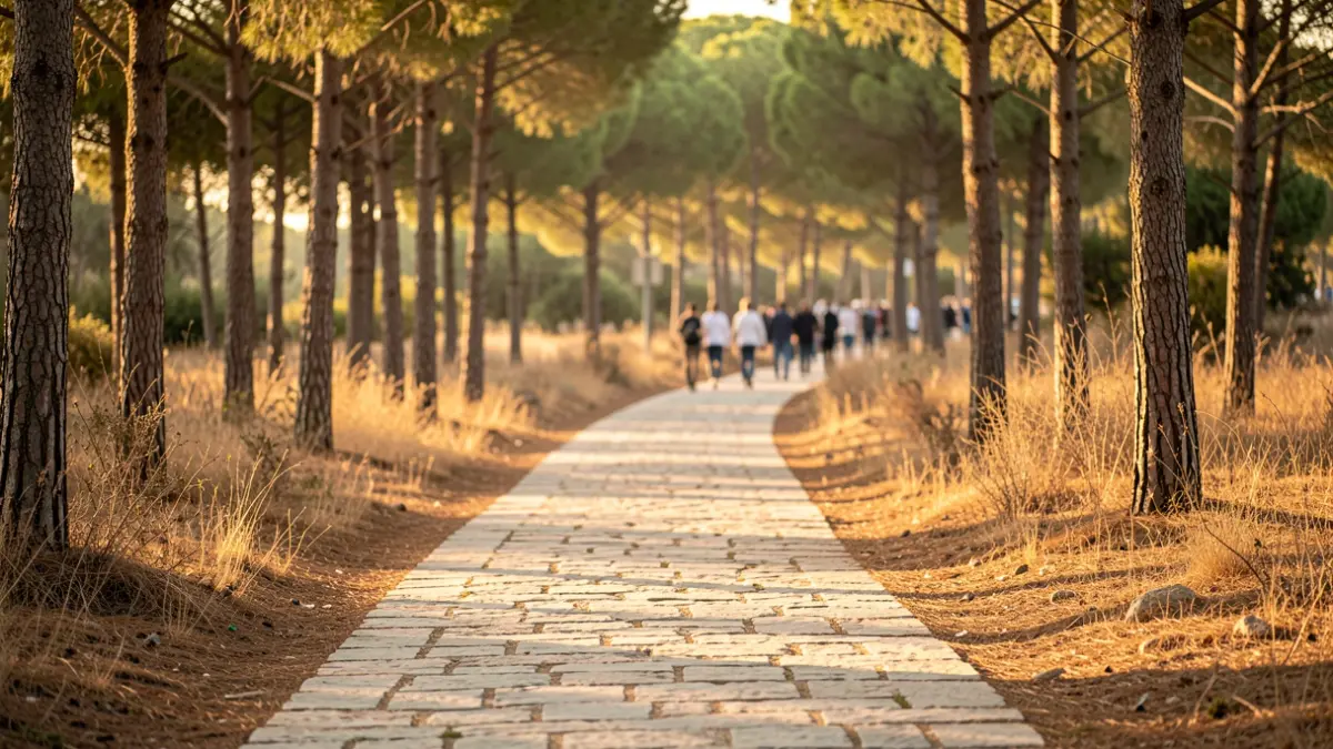 Generic image of an access path to a forest area.