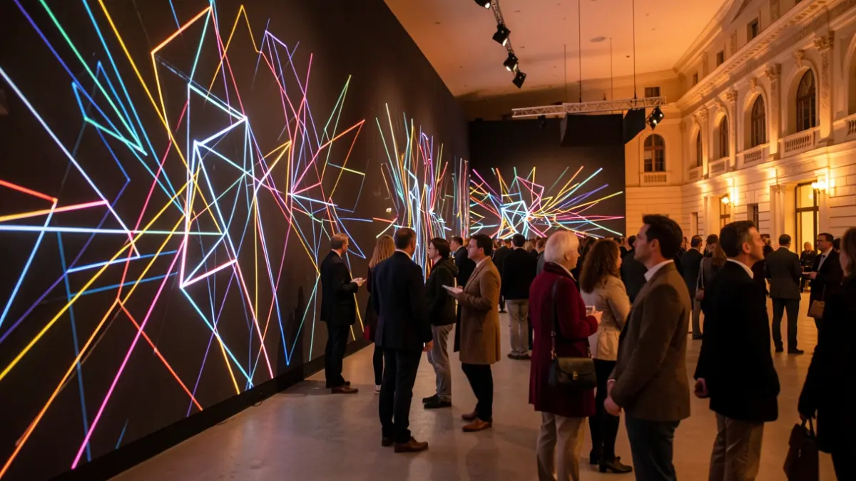 Imagen genérica de una exposición de arte digital.
