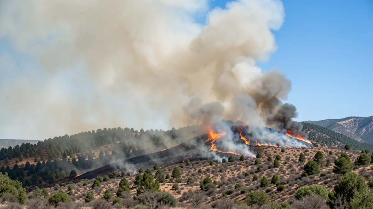 Imatge genèrica d'un incendi forestal a Catalunya.