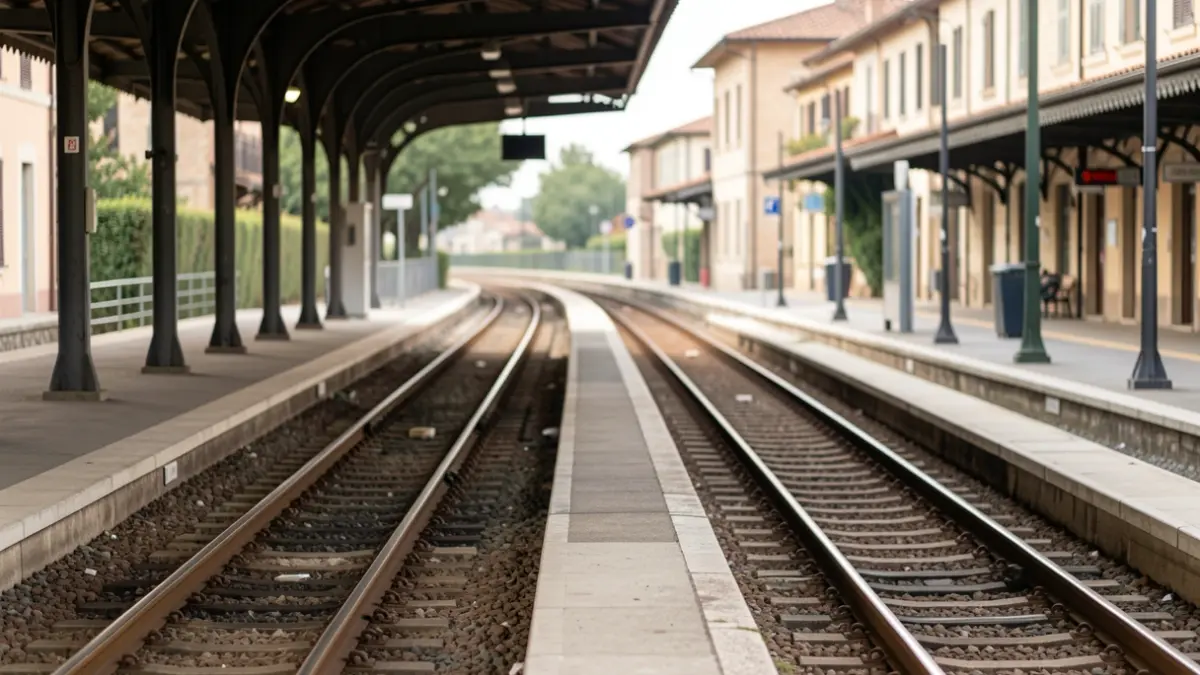 Imagen genérica de un andén de tren vacío en Cataluña.