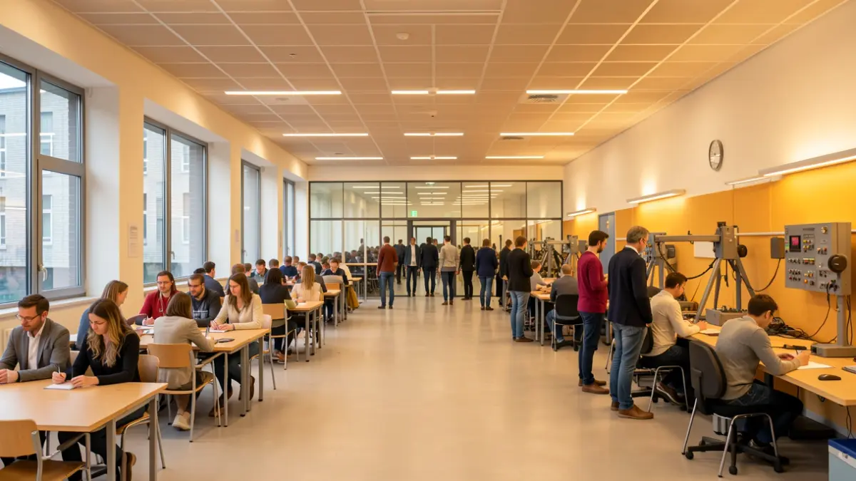Imagen genérica de un centro formativo con aulas y espacios prácticos.