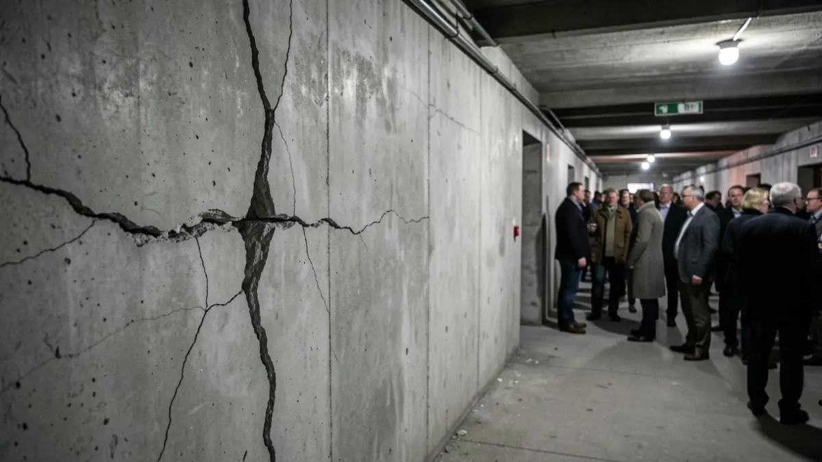 Generic image of structural fissures in concrete.