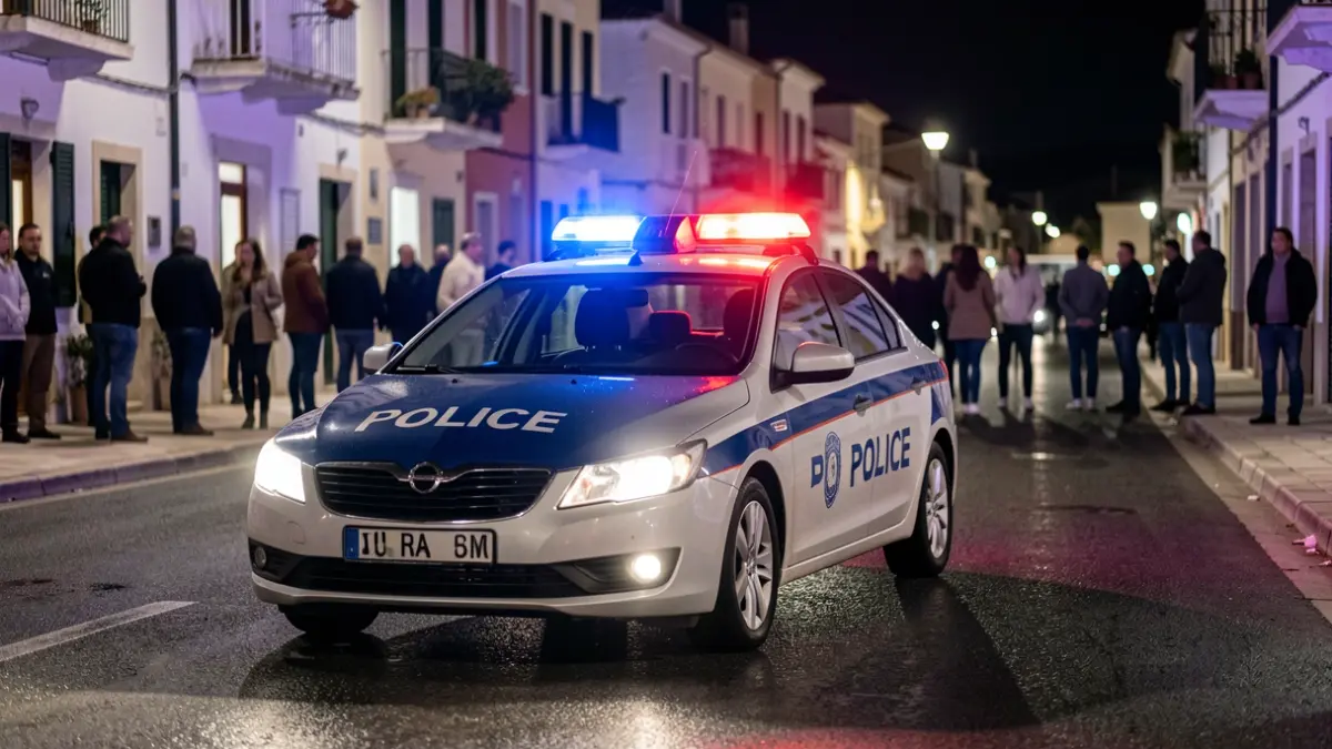 Generic image of a police car with emergency lights.