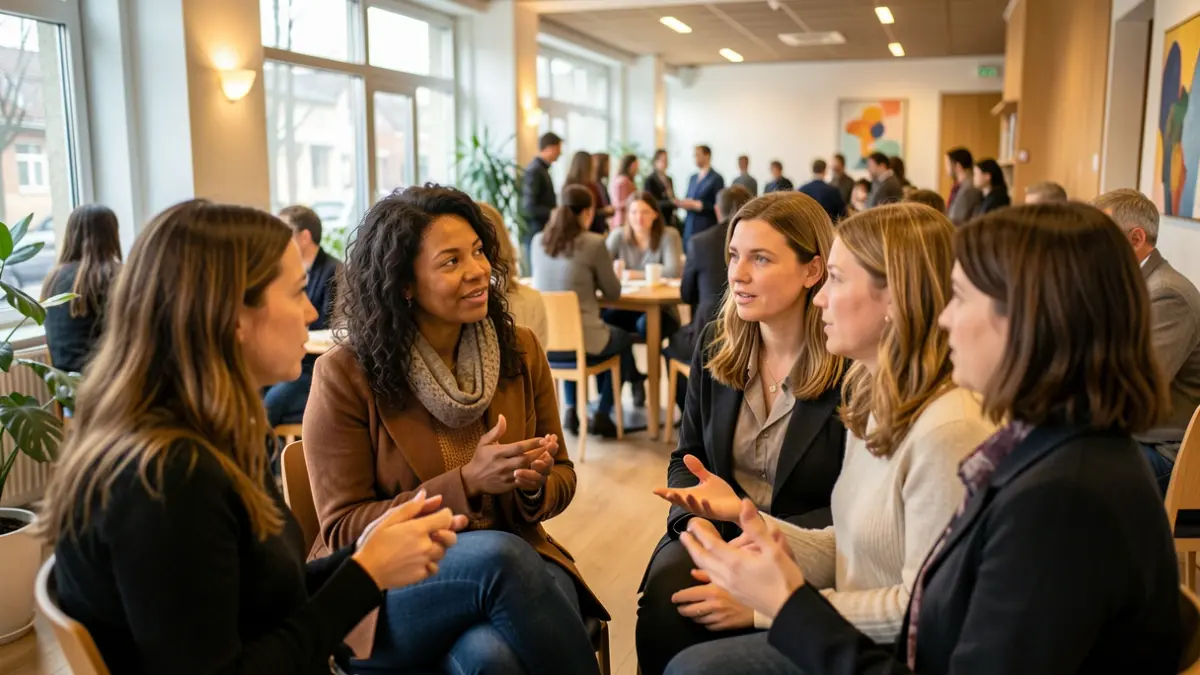 Generic image of women participating in a discussion.