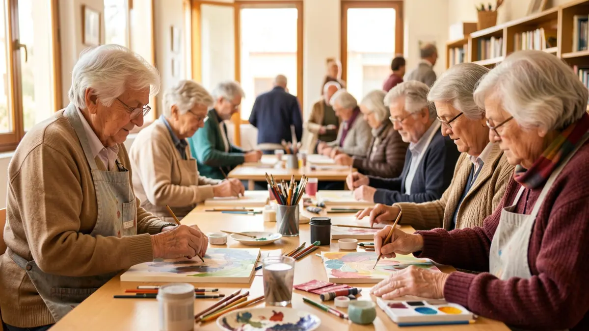 Imatge genèrica de persones grans participant en un taller creatiu.