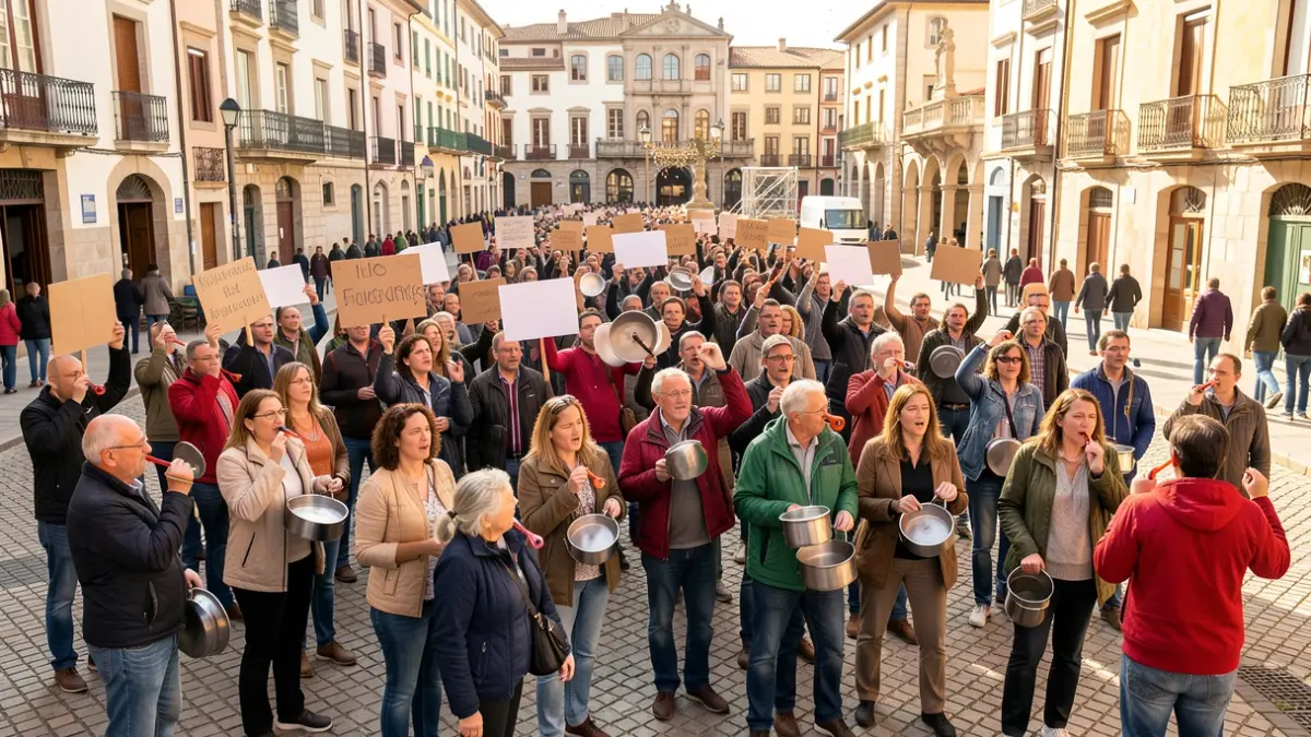 Concentración ciudadana en Figueres contra proyectos urbanísticos y energéticos en el Empordà.
