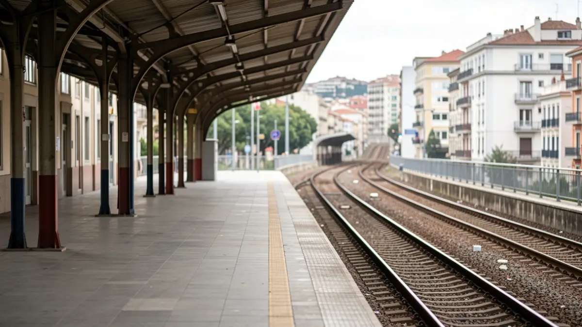 Imagen genérica de un andén de tren vacío en Barcelona.