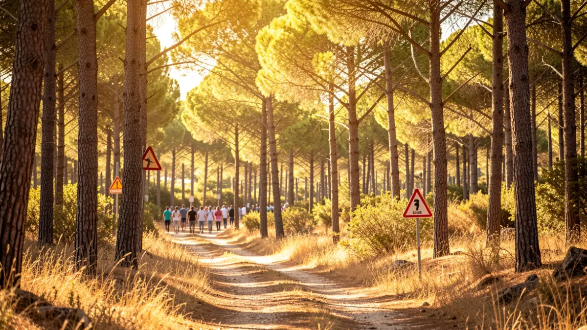 Imatge genèrica de bosc mediterrani amb risc d'incendi.