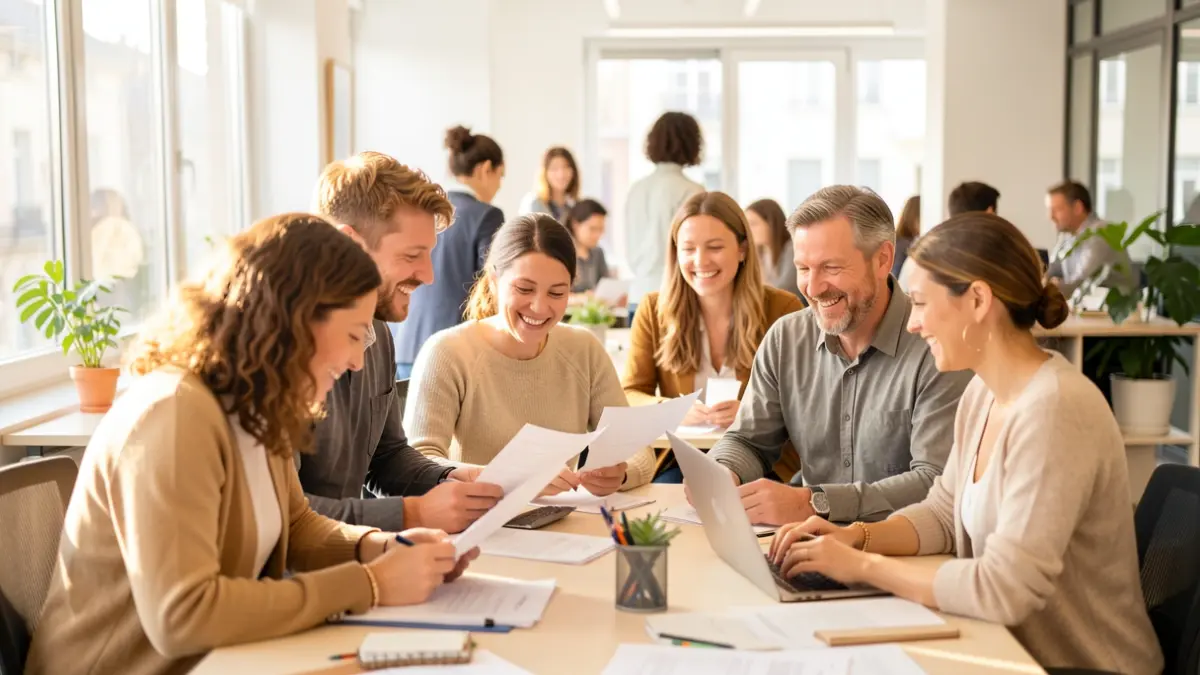 Generic image of people working in an inclusive office environment.
