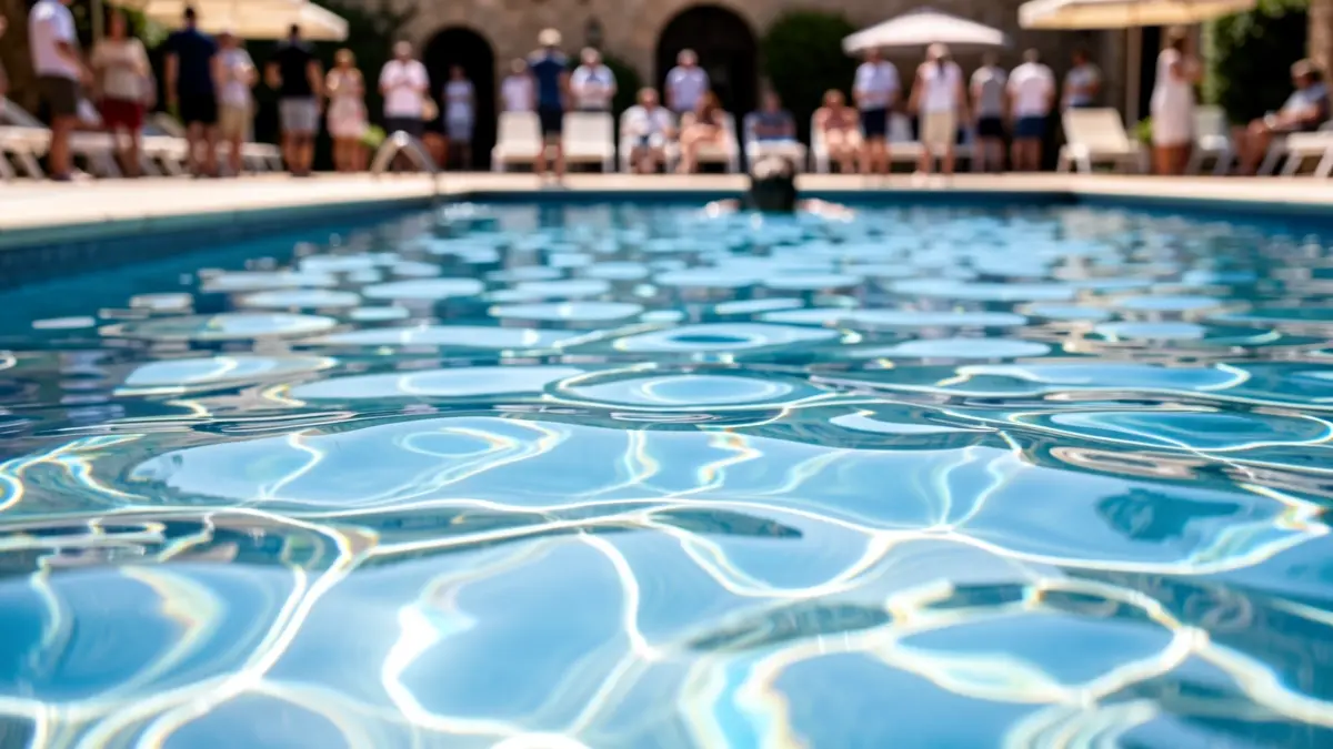 Imagen genérica del agua de una piscina en verano.