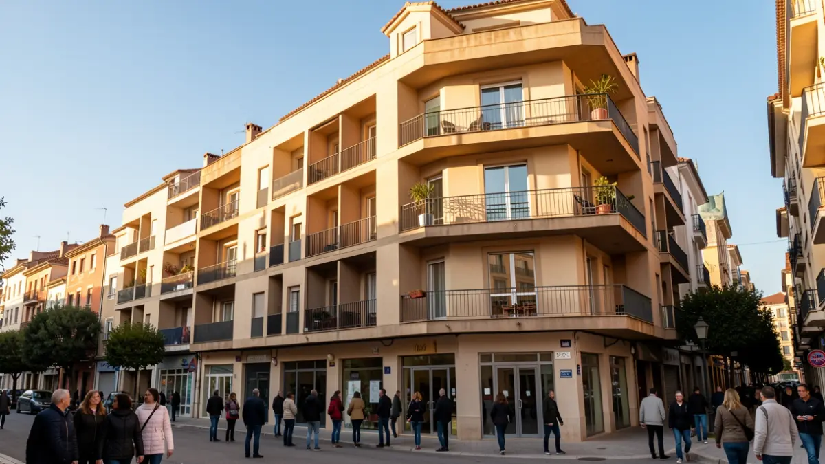 Imatge genèrica d'un edifici d'habitatges assequibles.