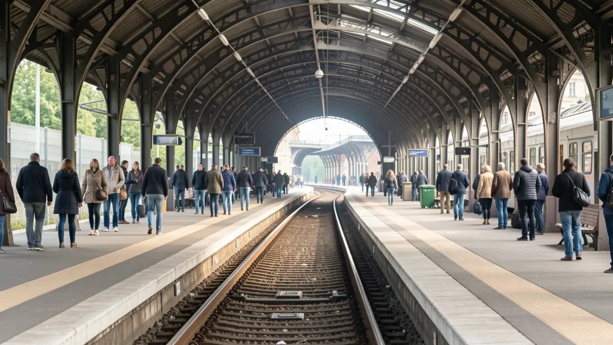 Imagen genérica de un andén de tren vacío.