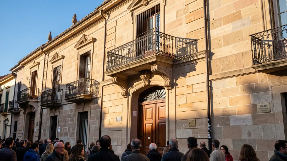 Imagen genérica de la fachada de un ayuntamiento catalán con balcón.