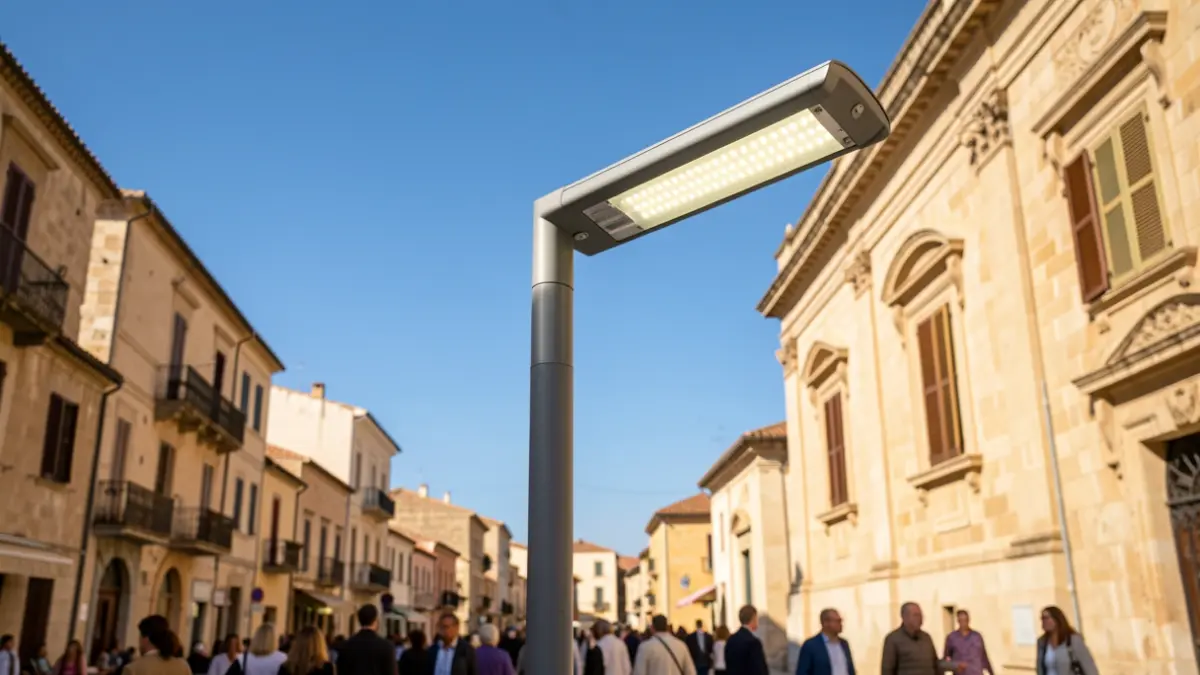 Generic image of a street lamp in an urban environment.