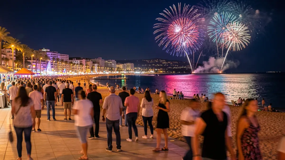 Imagen genérica de la celebración de las Nits Daurades en Salou con fuegos artificiales.