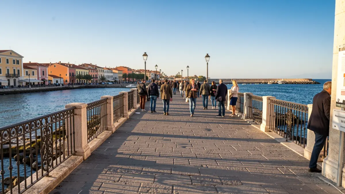 Commemorative event on the promenade of Salou.
