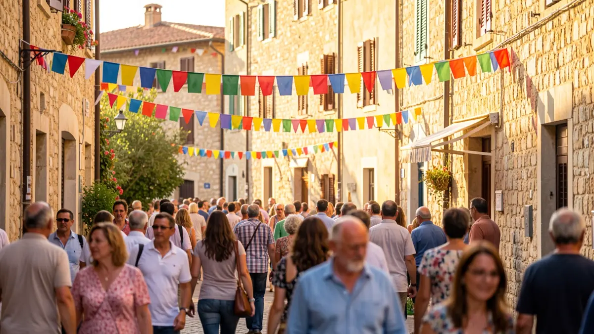 Imagen genérica de una fiesta popular en un pueblo mediterráneo.