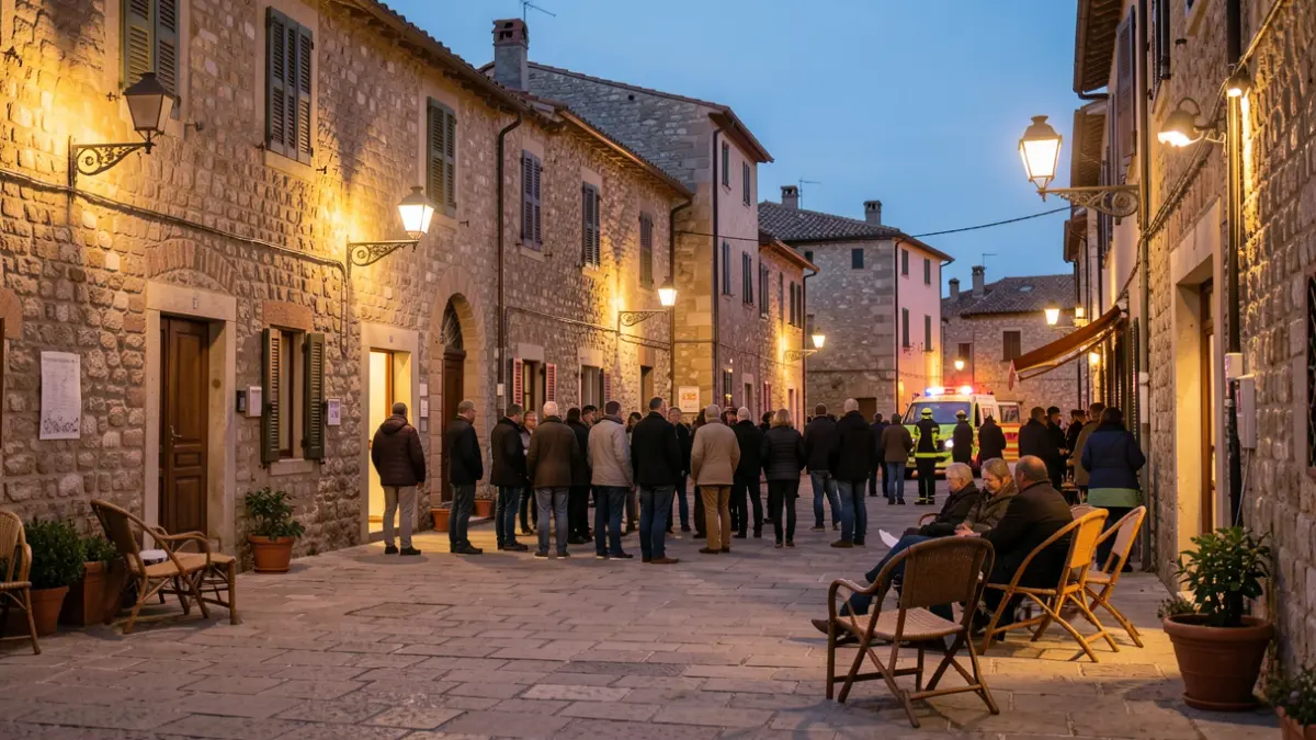 Imatge genèrica d'una plaça de poble mediterrani al capvespre.