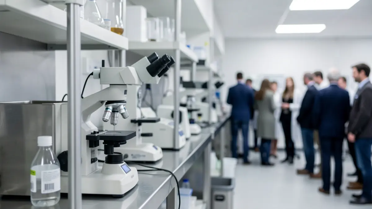 Imagen genérica de un laboratorio de investigación con equipamiento científico.
