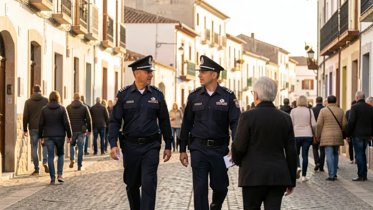 Agents cívics parlant amb un ciutadà a Reus.