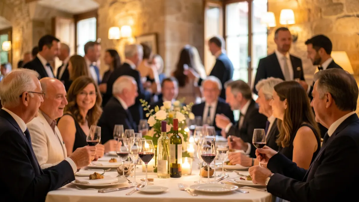 Generic image of a charity dinner in Catalunya.
