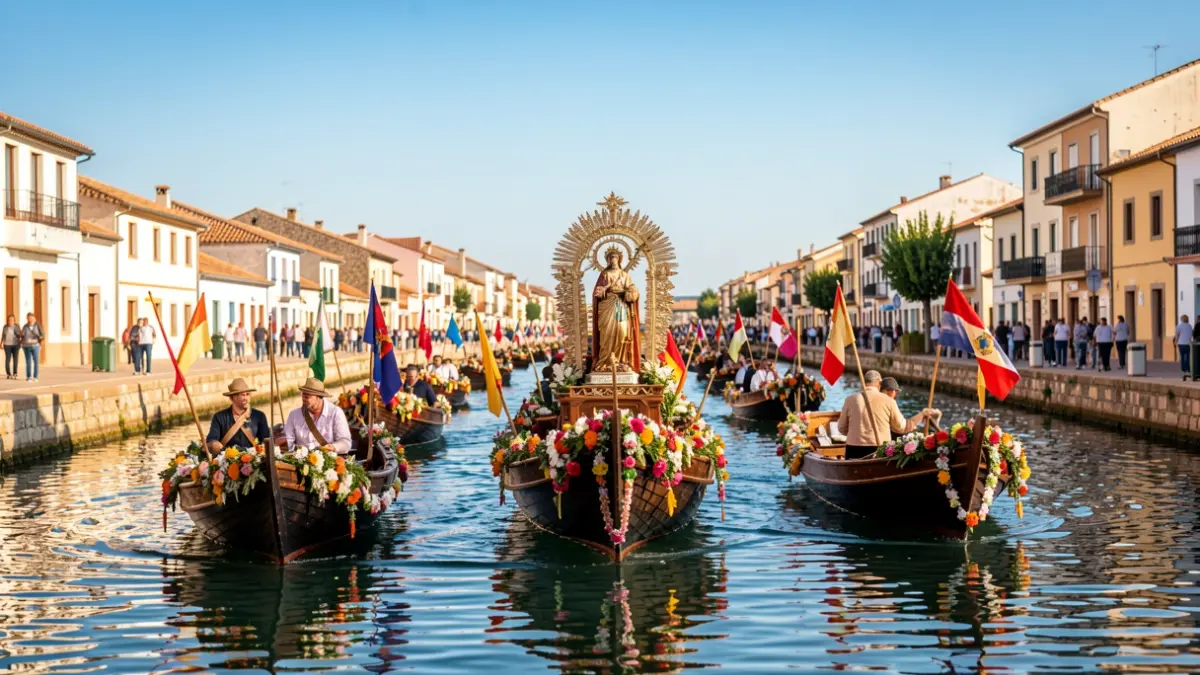 The Carmen procession by sea in Empuriabrava.