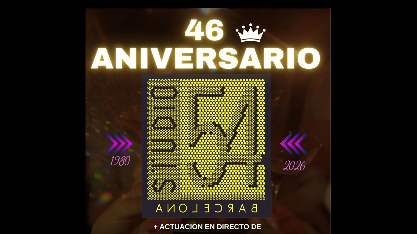 Studio 54 Barcelona celebra su 46 Aniversario el próximo 12 de Septiembre en su local original ahora Paral.lel 62