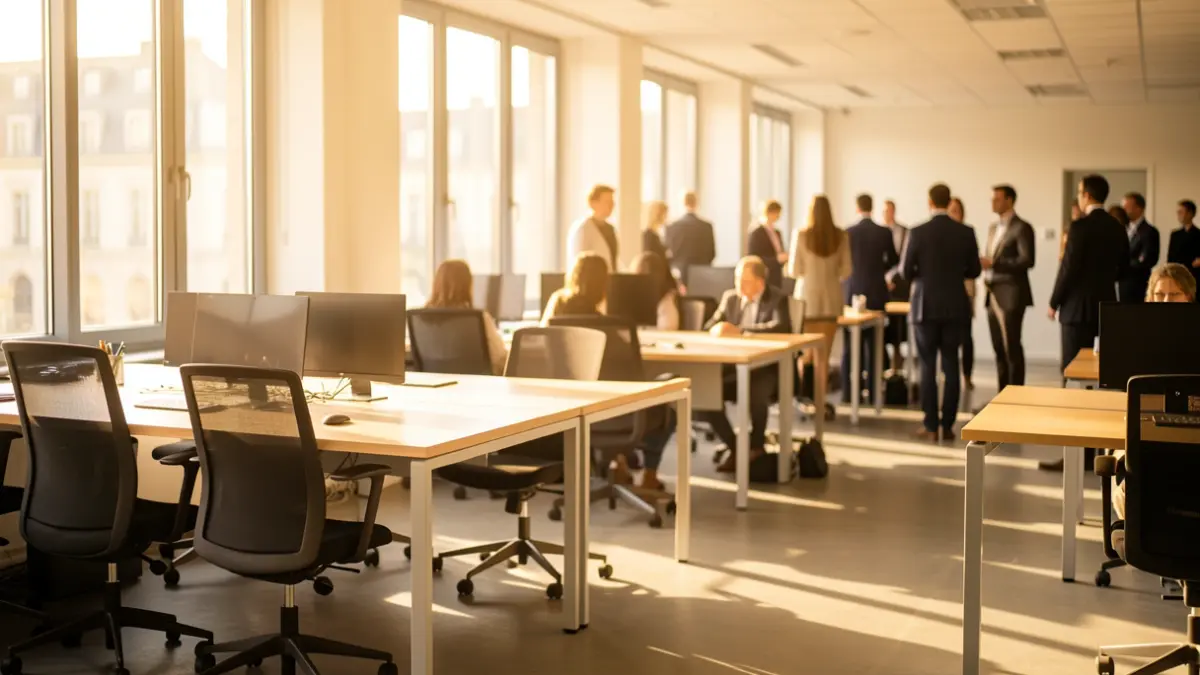 Generic image of an empty administrative office.