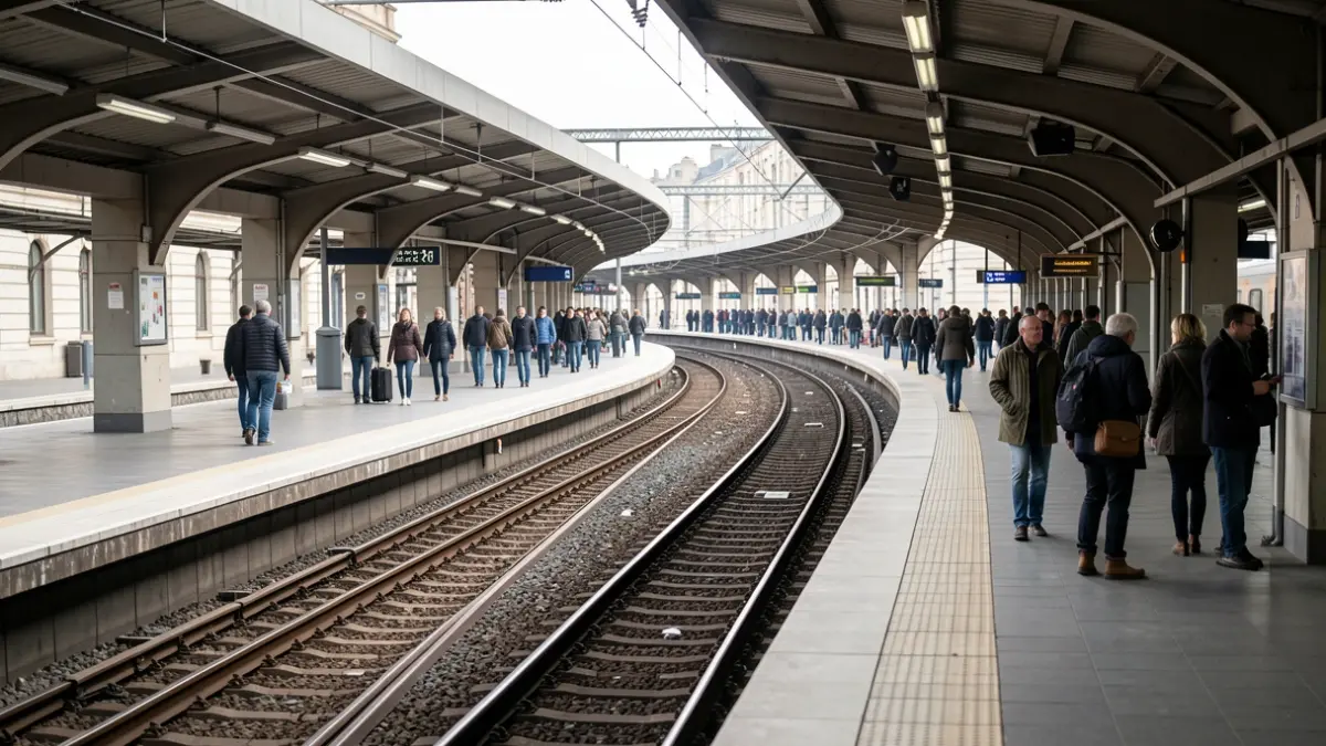 Generic image of an empty metro platform with tracks.