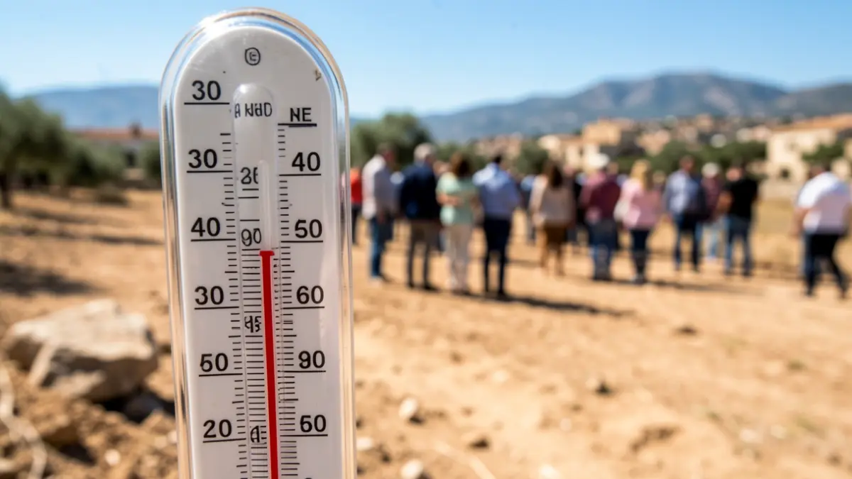 Generic image of a thermometer showing high temperatures.