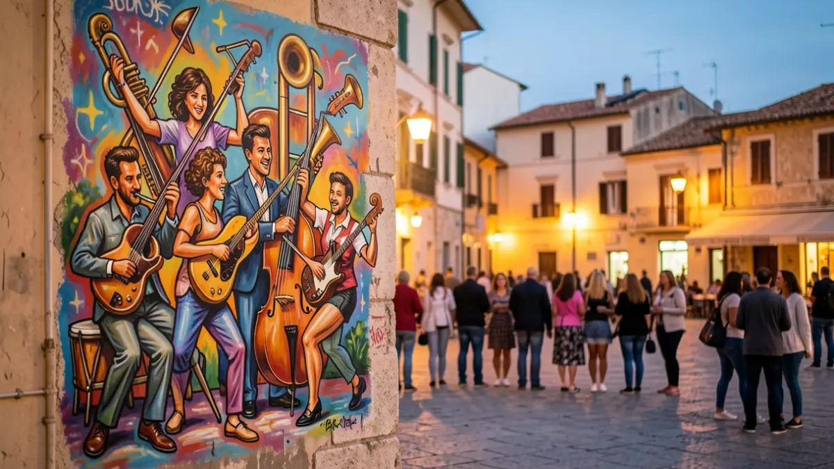 Generic image of an artistic mural with cultural elements.