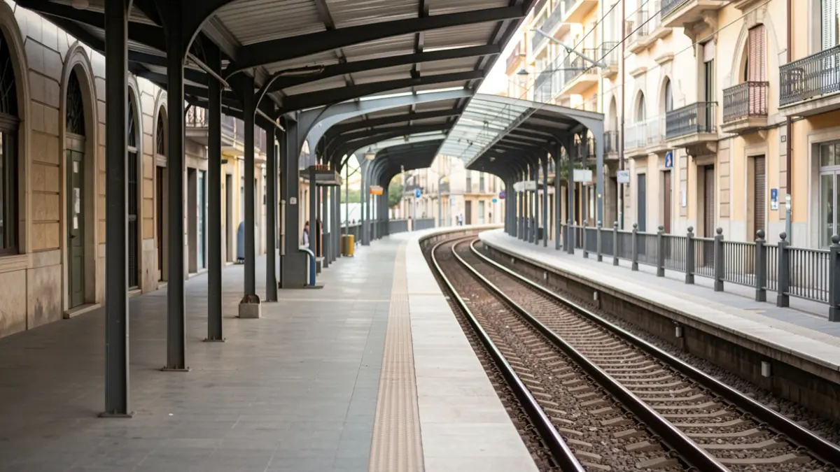 Imatge genèrica d'una andana de metro buida a Barcelona.
