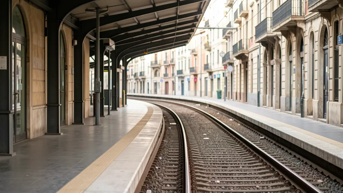 Imagen genérica de un andén de metro vacío en Barcelona.