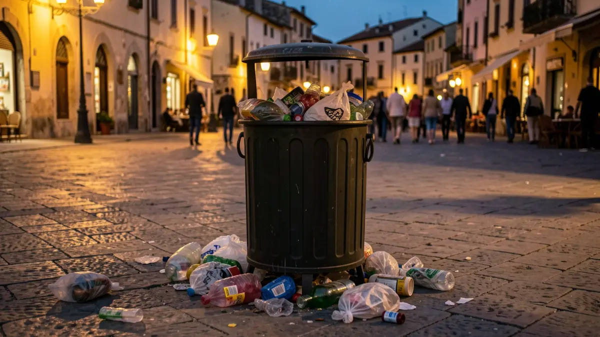 Generic image of an overflowing street bin.