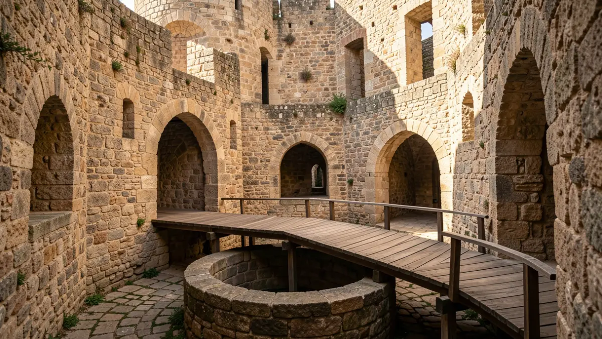 Muralles i galeries subterrànies del Castell de la Suda a Tortosa durant la Festa del Renaixement.
