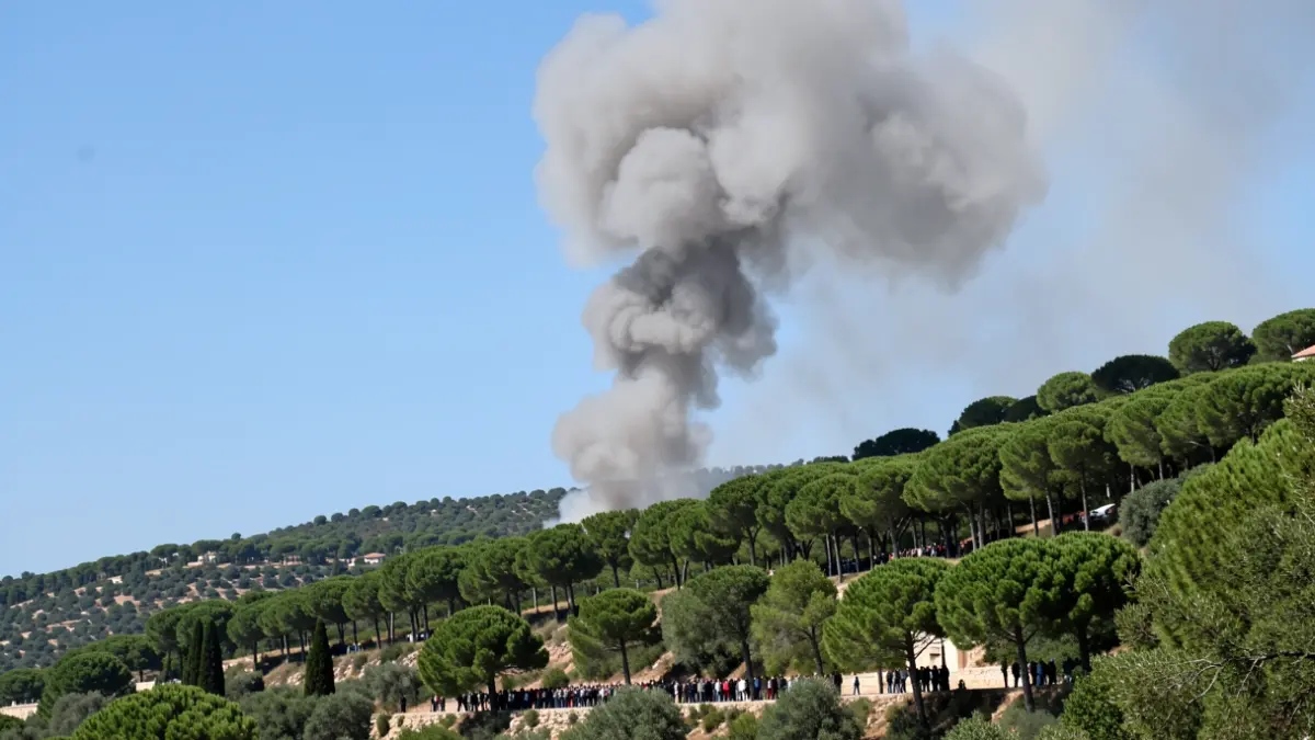 Generic image of smoke over a forest area.