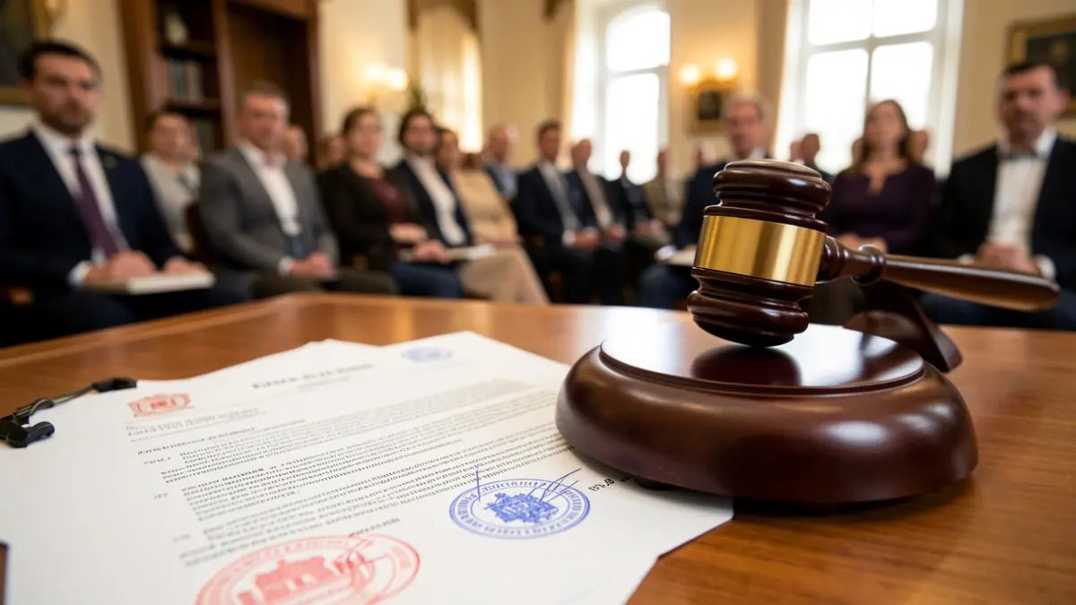 Generic image of legal documents and a gavel.